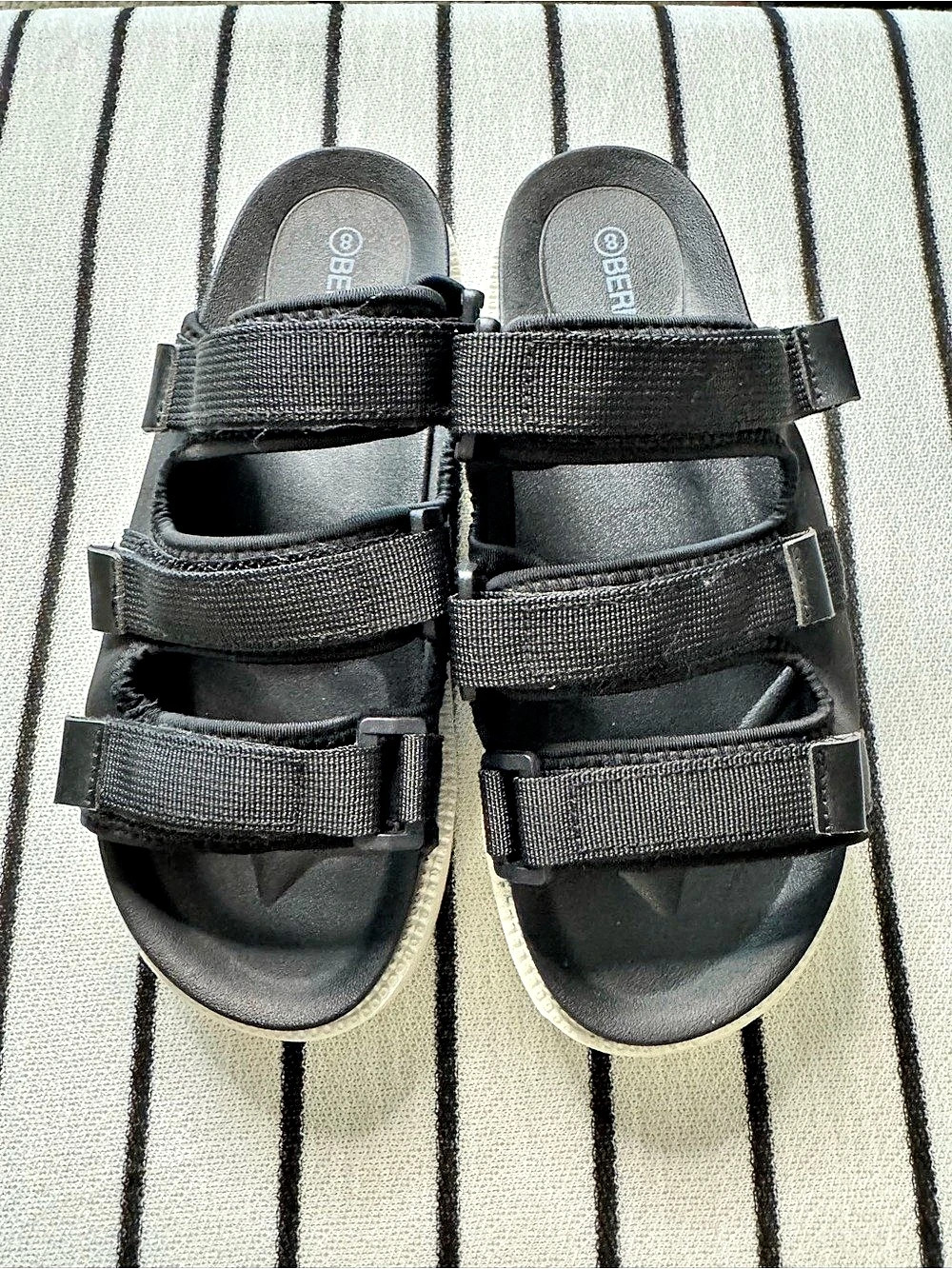 BERNESS Strappy Platform Sandals in Black Like New